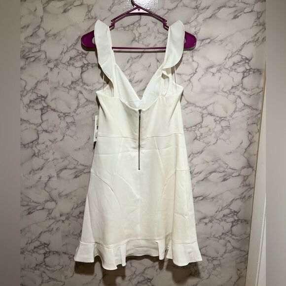 Aidan Mattox IVORY Crepe Cocktail Dress - Picture 8 of 9